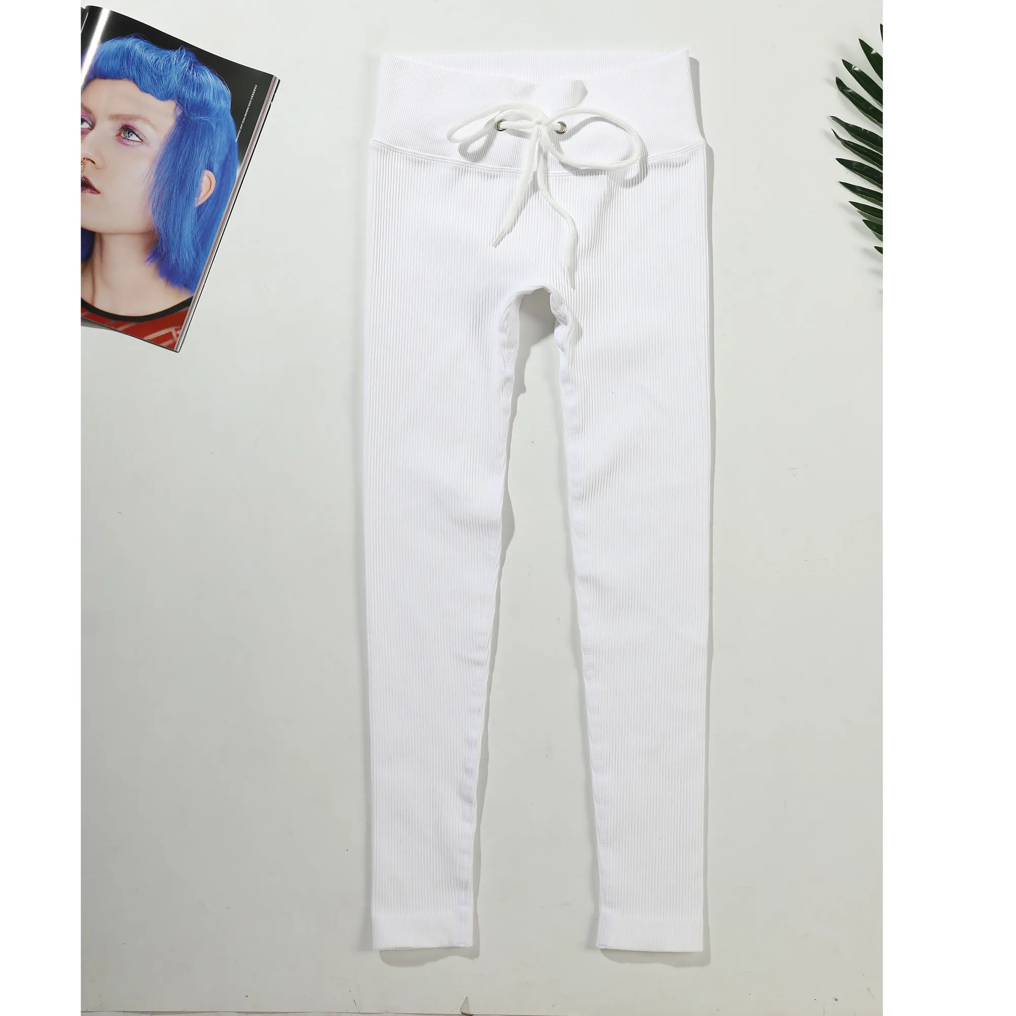 Casual Fitness Classic Style Solid Color Nylon Spandex Active Bottoms Skinny Pants display picture 2