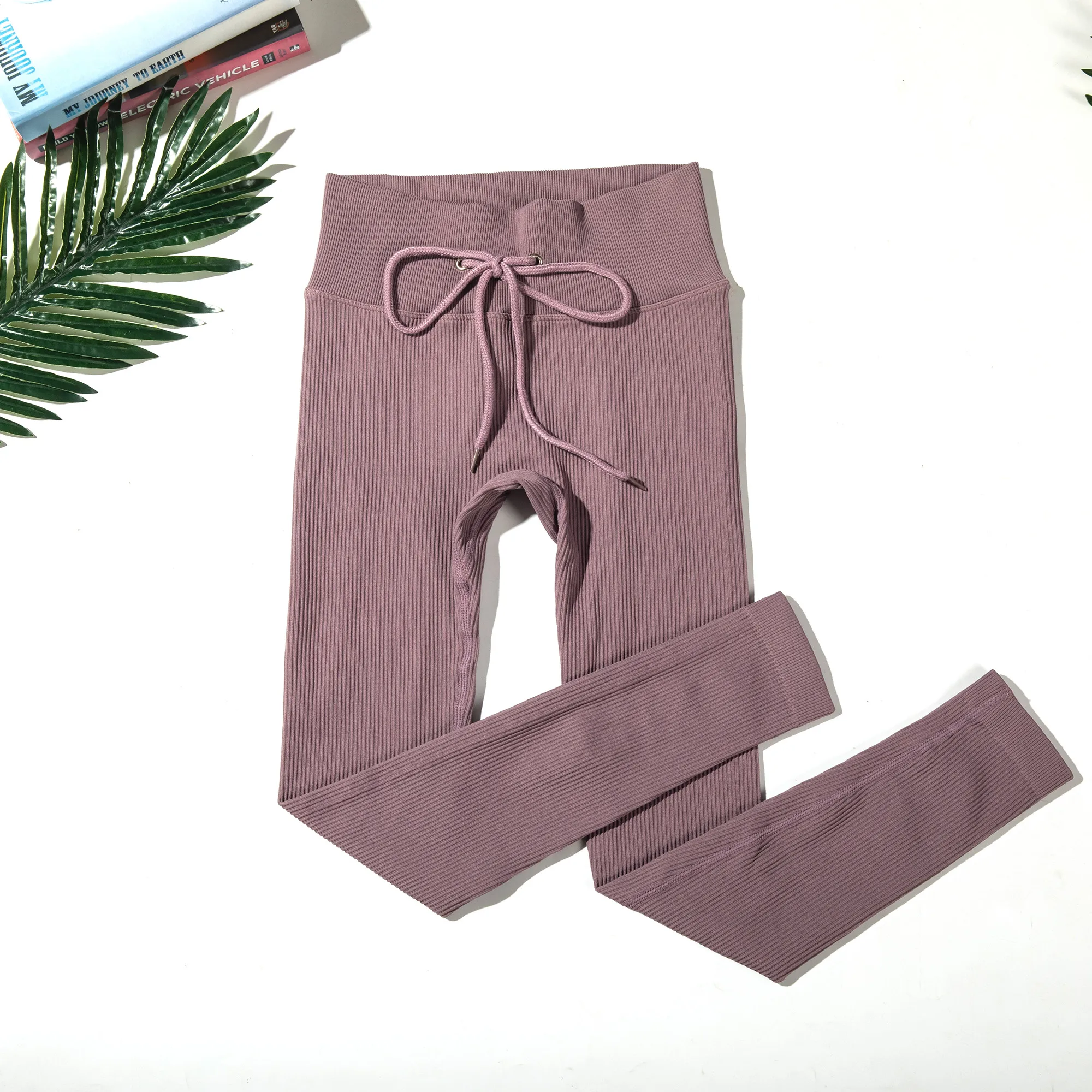 Casual Fitness Classic Style Solid Color Nylon Spandex Active Bottoms Skinny Pants display picture 6
