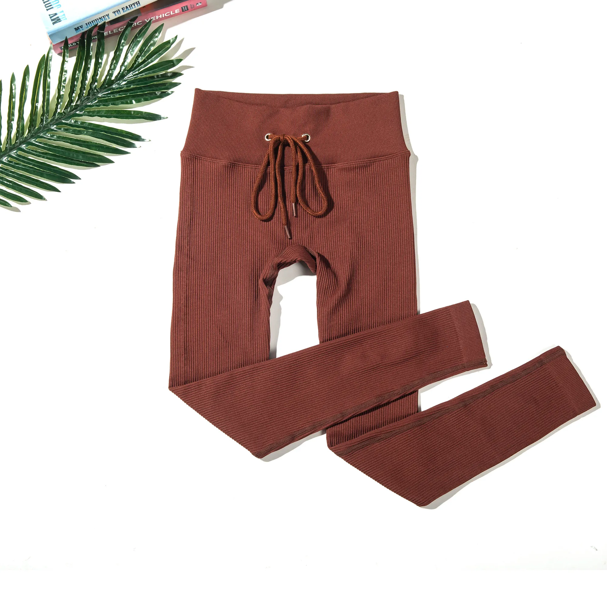 Casual Fitness Classic Style Solid Color Nylon Spandex Active Bottoms Skinny Pants display picture 4
