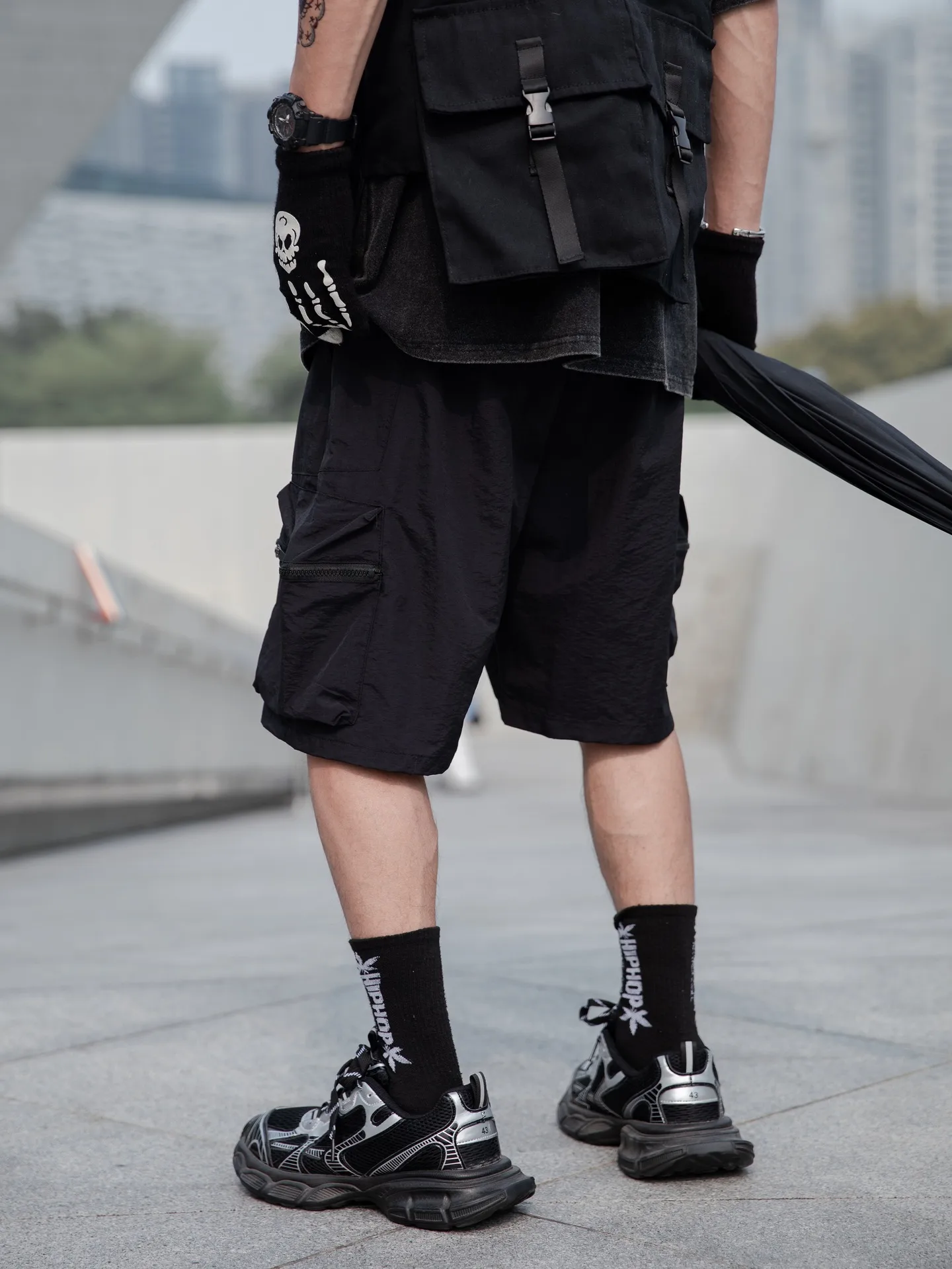 Jiayiku Men's   Functional Fashion Brand Multi-Pocket Pants Quick-drying Thin Tactical Workwear Shorts display picture 14