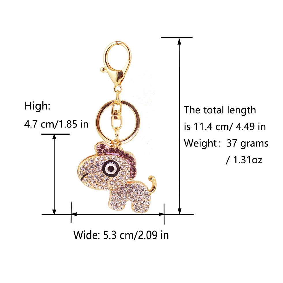 1 Piece Cute Artistic Horse Alloy Inlay Rhinestones Keychain display picture 1