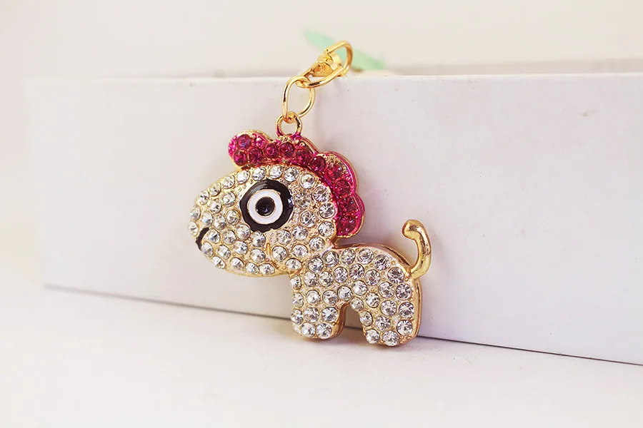 1 Piece Cute Artistic Horse Alloy Inlay Rhinestones Keychain display picture 2