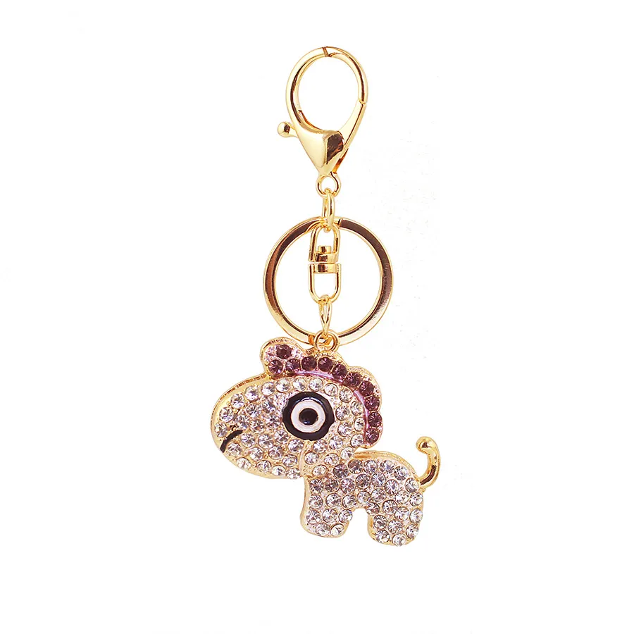 1 Piece Cute Artistic Horse Alloy Inlay Rhinestones Keychain display picture 9