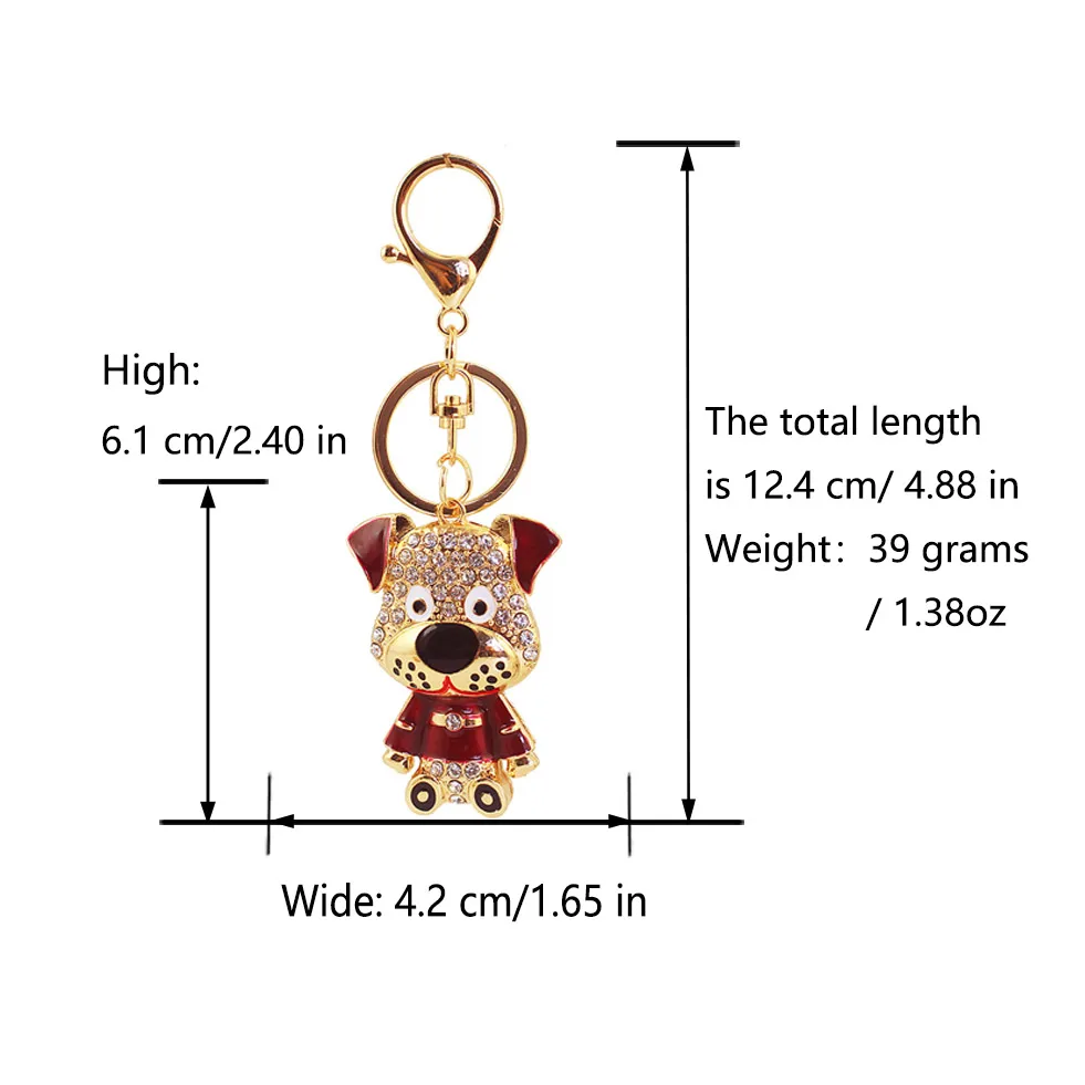 1 Piece Cute Artistic Animal Alloy Inlay Rhinestones Keychain display picture 1