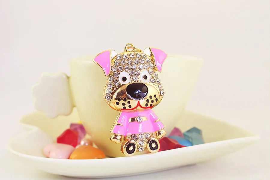 1 Piece Cute Artistic Animal Alloy Inlay Rhinestones Keychain display picture 12
