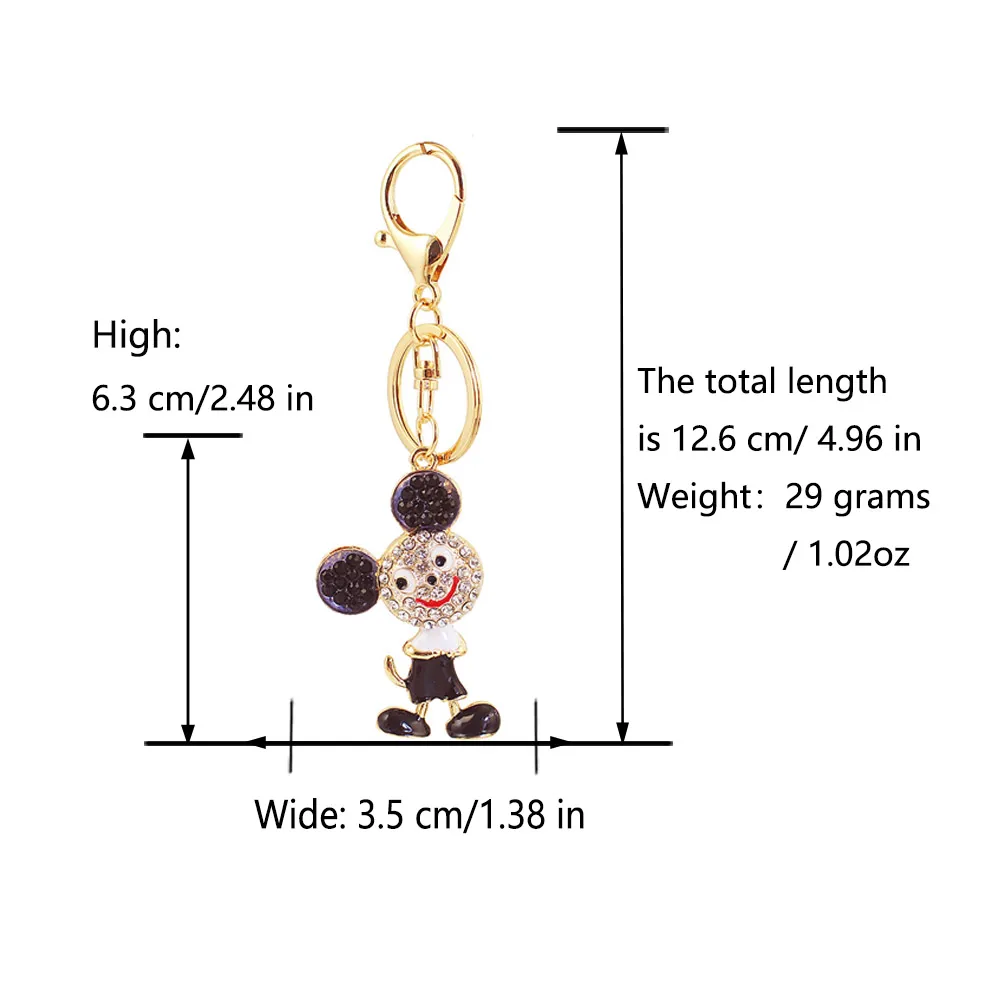 1 Piece Cute Artistic Animal Alloy Inlay Rhinestones Keychain display picture 1