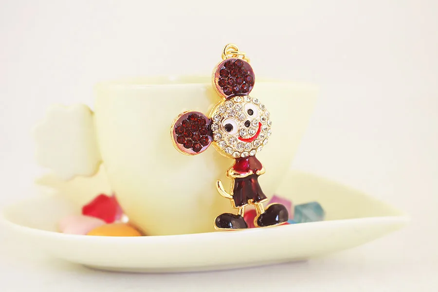1 Piece Cute Artistic Animal Alloy Inlay Rhinestones Keychain display picture 5