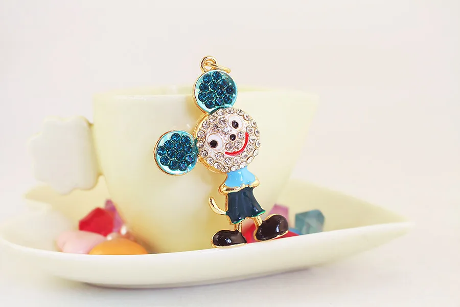 1 Piece Cute Artistic Animal Alloy Inlay Rhinestones Keychain display picture 9