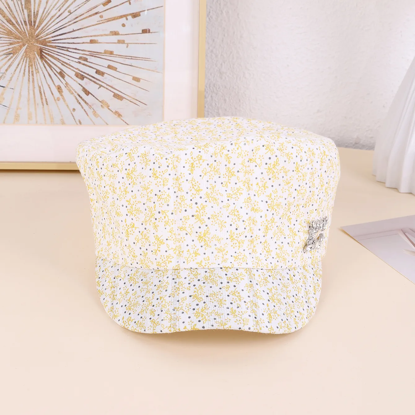Women's Vacation New Style Ditsy Floral Short Brim Newsboy Cap display picture 6