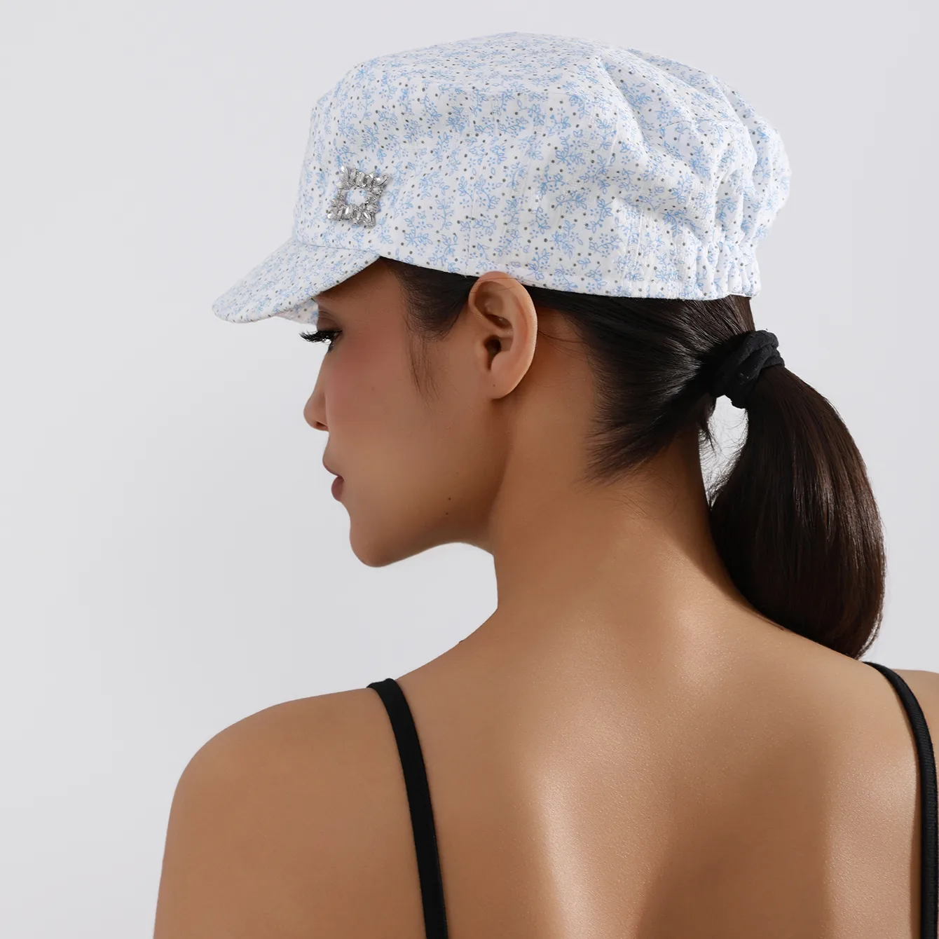 Women's Vacation New Style Ditsy Floral Short Brim Newsboy Cap display picture 3