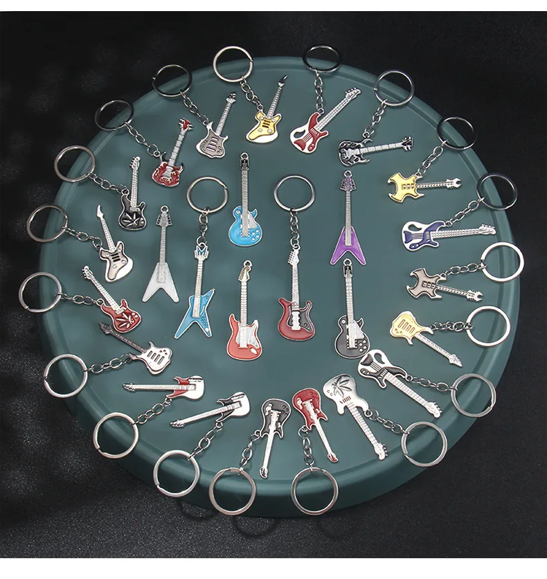 1 Piece Y2K Rock Guitar Iron Zinc Alloy Slip-on Keychain display picture 1