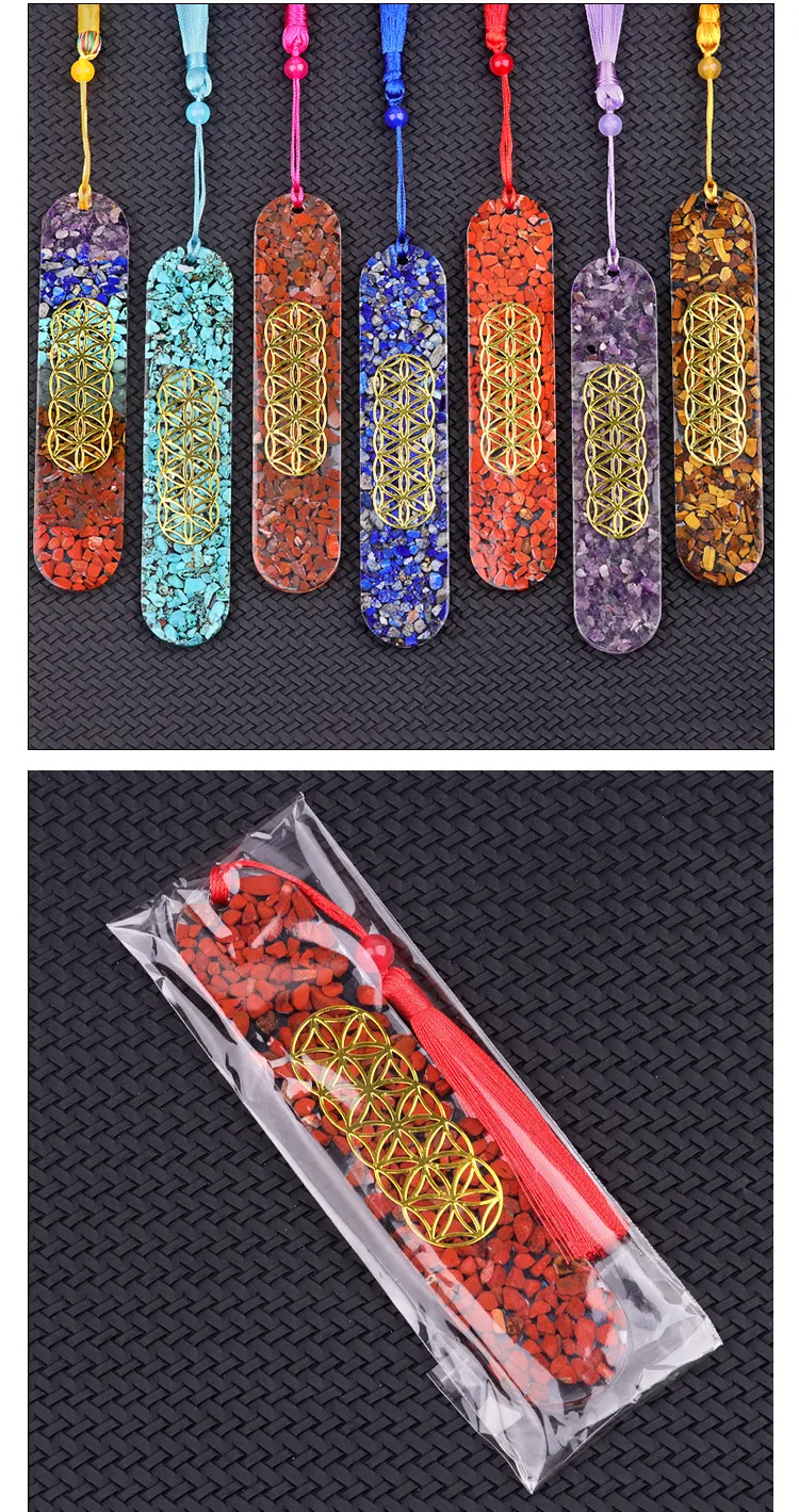 1 Piece Geometric Class Learning School Lapis Lazuli Semi-precious Stone Amethyst Vintage Style Bookmark display picture 2