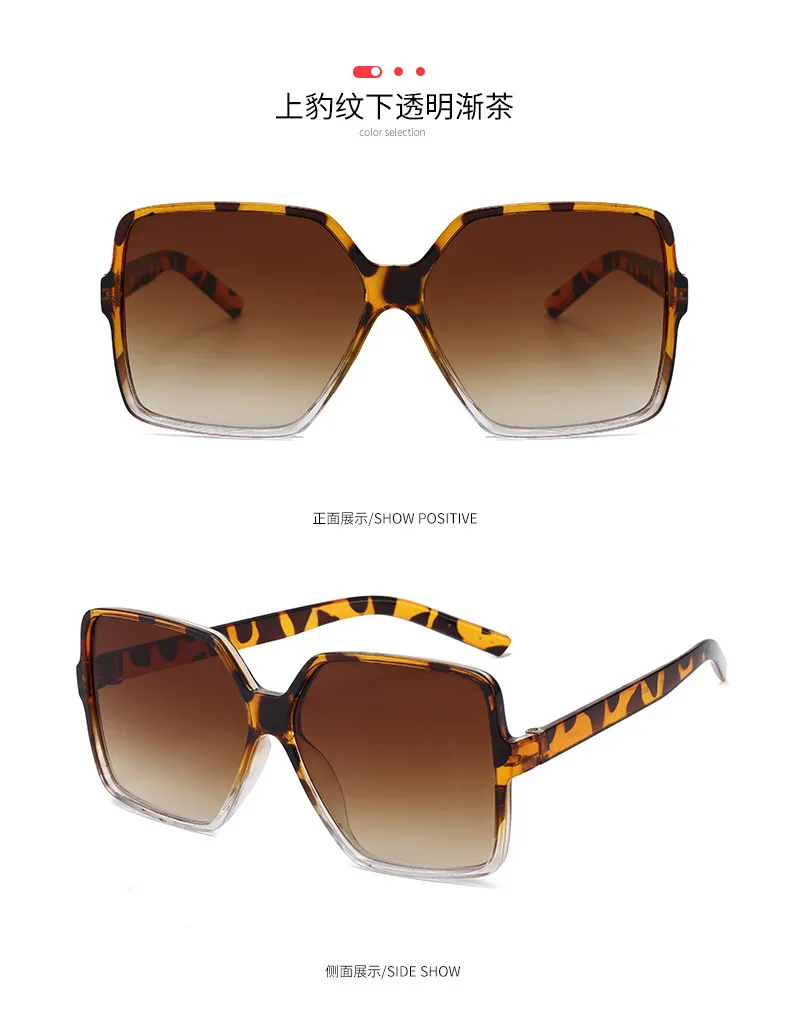 Women's Sunglasses Fashionable Summer Anti-Uv Sunglasses Large Frame Street Photography Sunglasses J1932 display picture 7