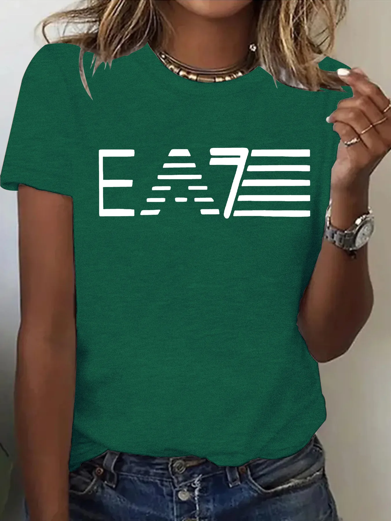 Women's T-shirt Short Sleeve T-Shirts Printing Casual Pastoral Streetwear Slogan display picture 3