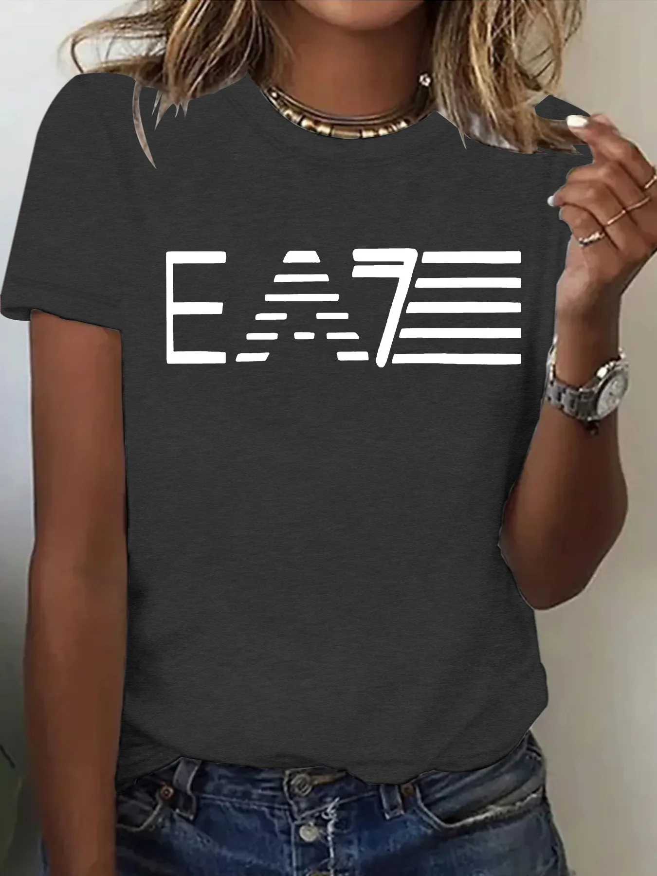 Women's T-shirt Short Sleeve T-Shirts Printing Casual Pastoral Streetwear Slogan display picture 4