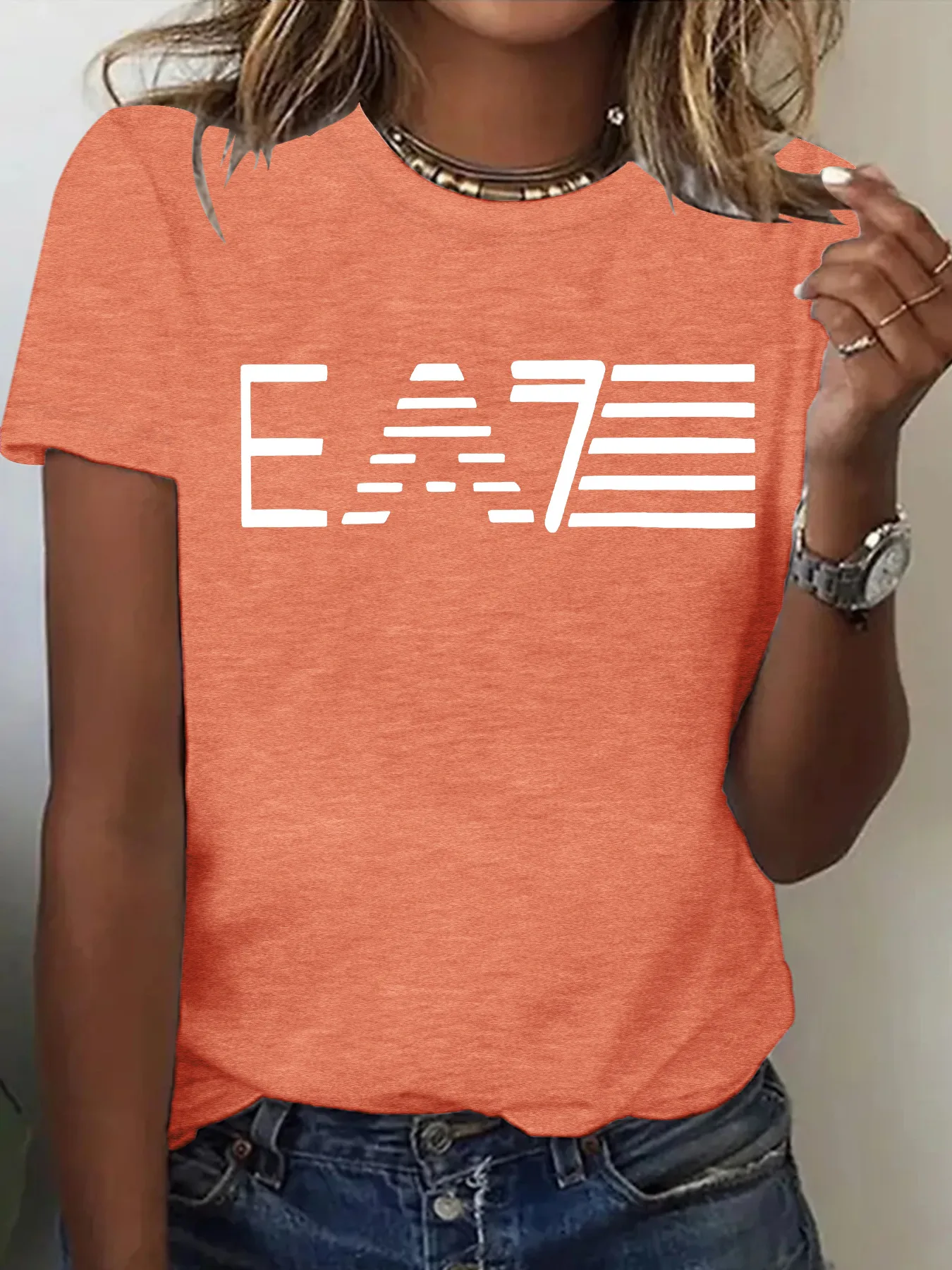 Women's T-shirt Short Sleeve T-Shirts Printing Casual Pastoral Streetwear Slogan display picture 5