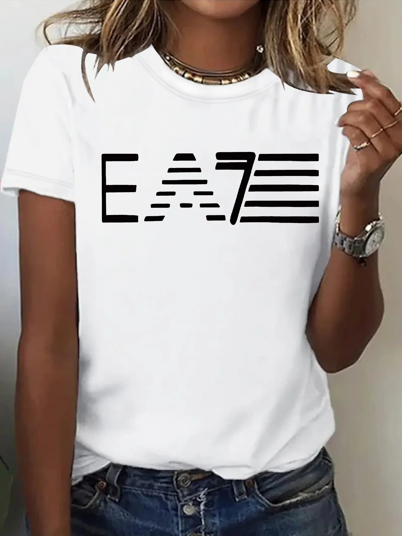 Women's T-shirt Short Sleeve T-Shirts Printing Casual Pastoral Streetwear Slogan display picture 7