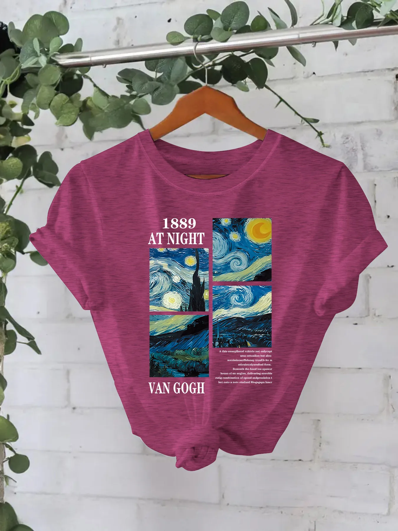 Women's T-shirt Short Sleeve T-Shirts Printing Casual Pastoral Streetwear Slogan Oil Painting display picture 1