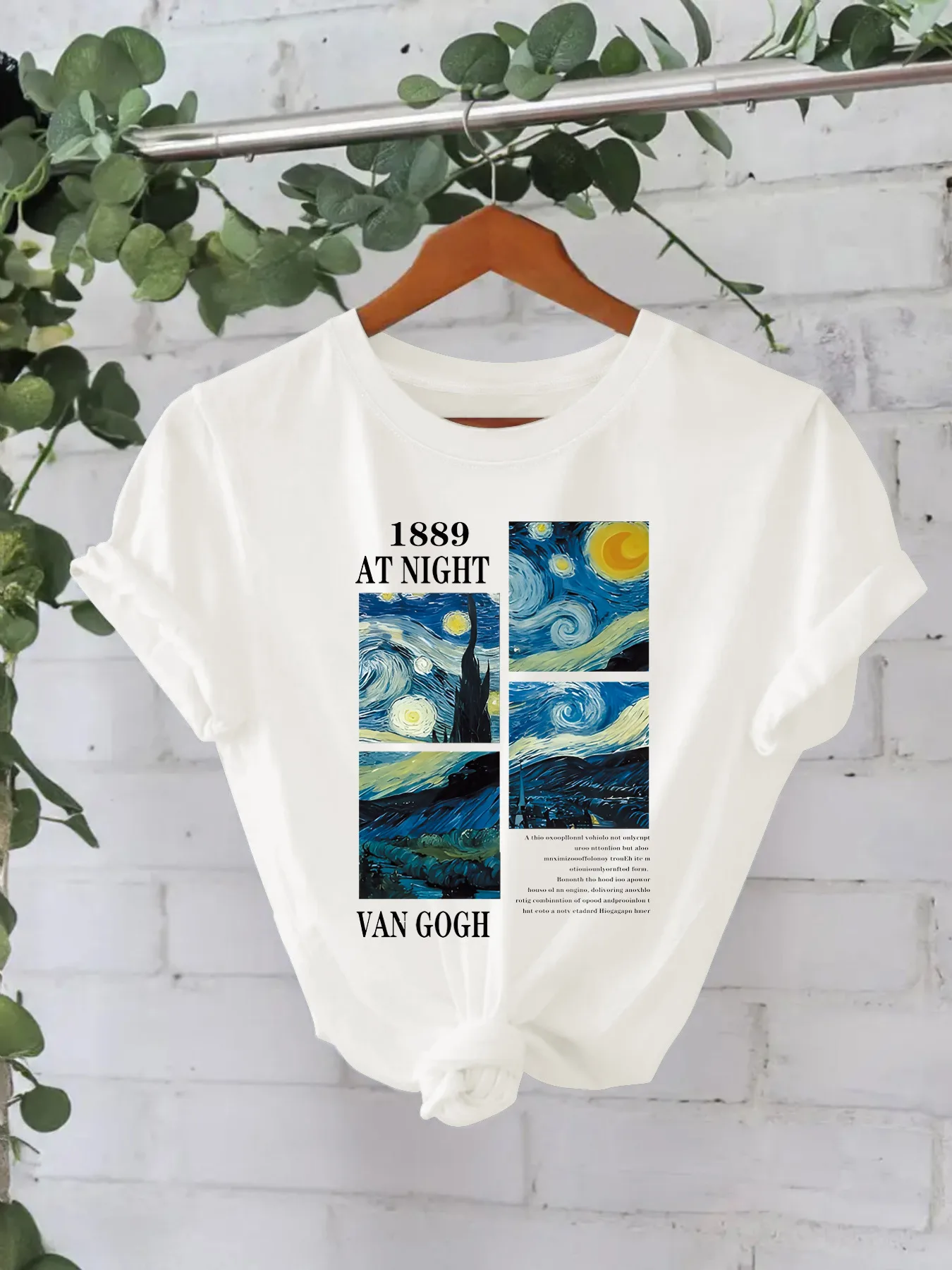 Women's T-shirt Short Sleeve T-Shirts Printing Casual Pastoral Streetwear Slogan Oil Painting display picture 4