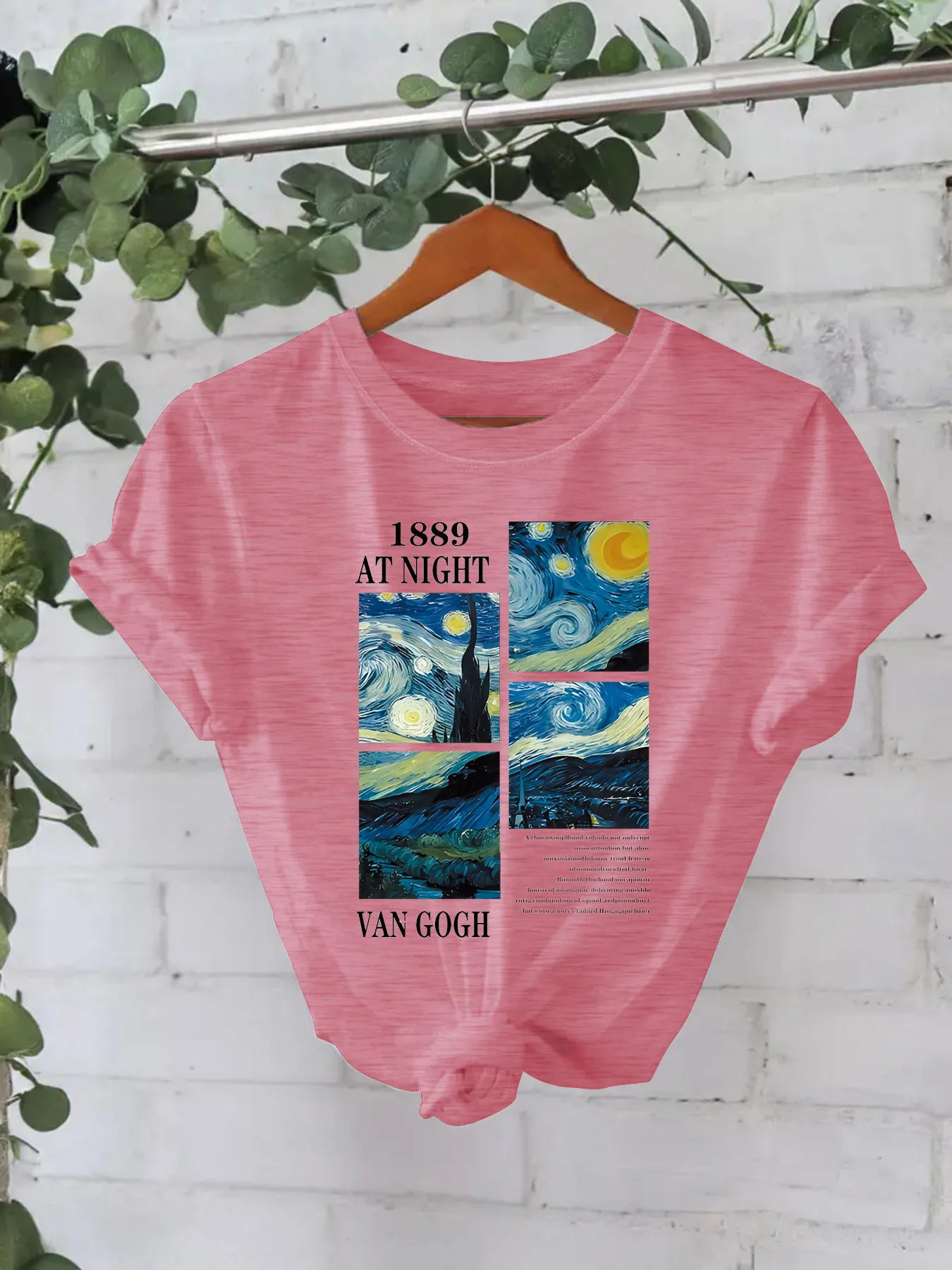 Women's T-shirt Short Sleeve T-Shirts Printing Casual Pastoral Streetwear Slogan Oil Painting display picture 5