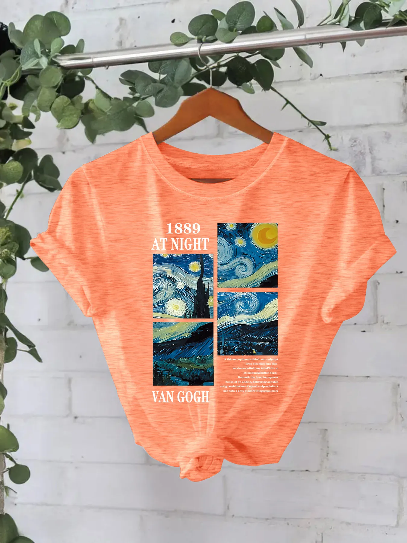Women's T-shirt Short Sleeve T-Shirts Printing Casual Pastoral Streetwear Slogan Oil Painting display picture 6