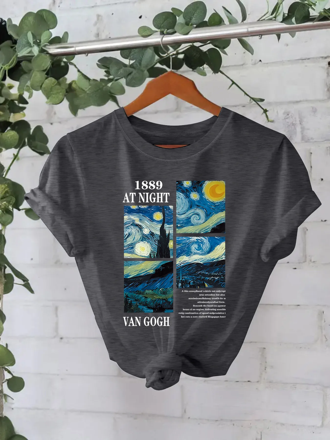Women's T-shirt Short Sleeve T-Shirts Printing Casual Pastoral Streetwear Slogan Oil Painting display picture 7