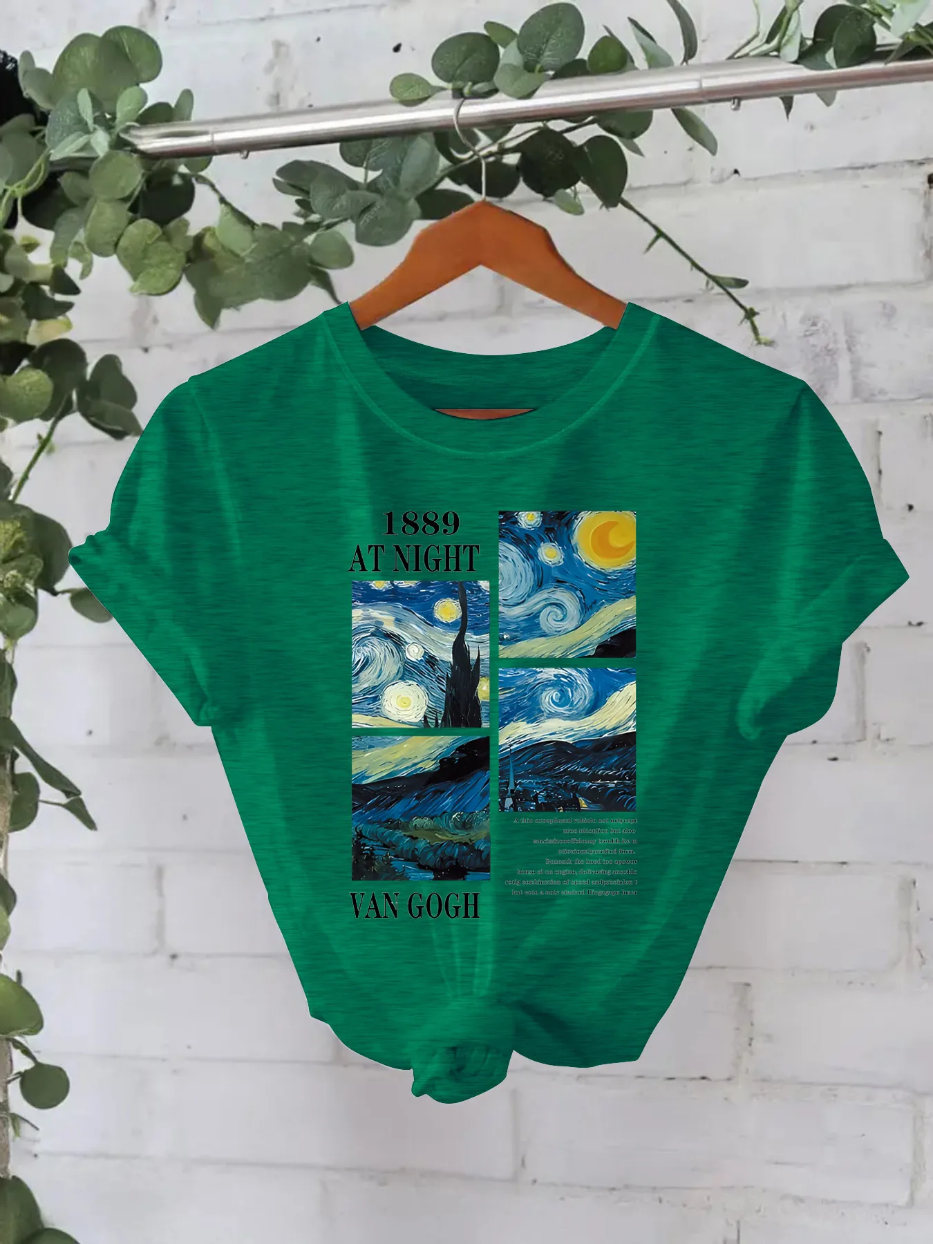 Women's T-shirt Short Sleeve T-Shirts Printing Casual Pastoral Streetwear Slogan Oil Painting display picture 8