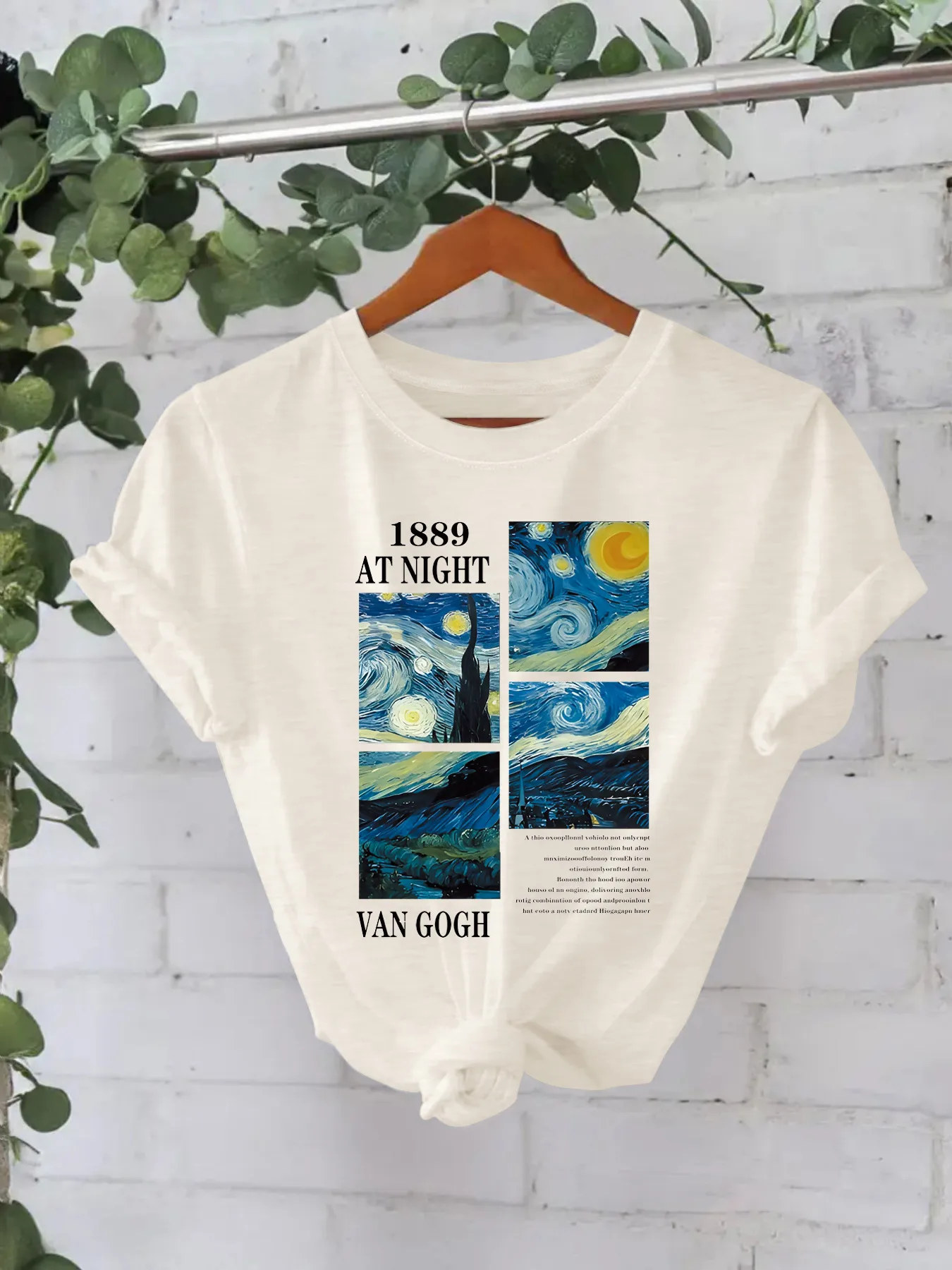 Women's T-shirt Short Sleeve T-Shirts Printing Casual Pastoral Streetwear Slogan Oil Painting display picture 9