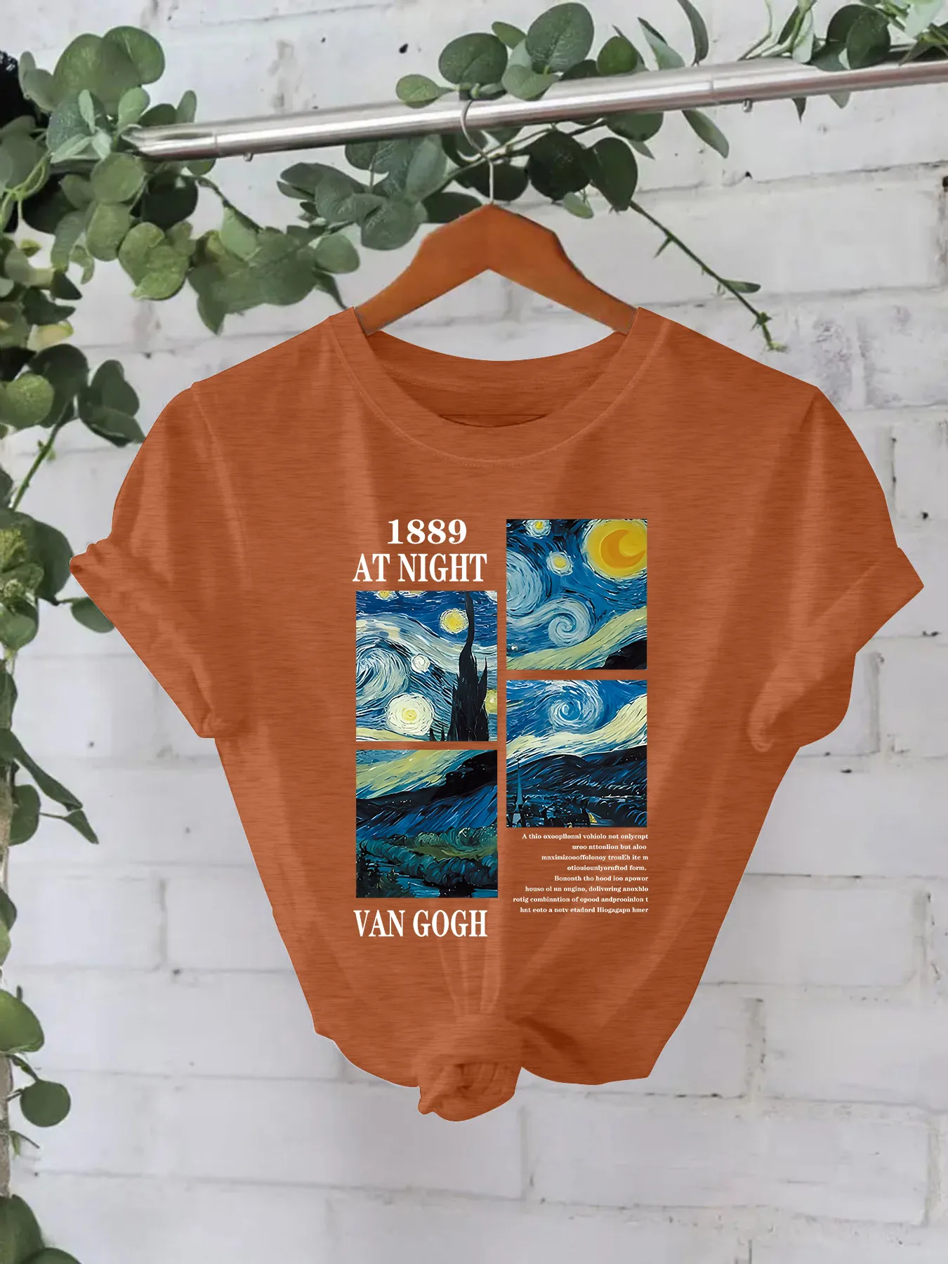 Women's T-shirt Short Sleeve T-Shirts Printing Casual Pastoral Streetwear Slogan Oil Painting display picture 10