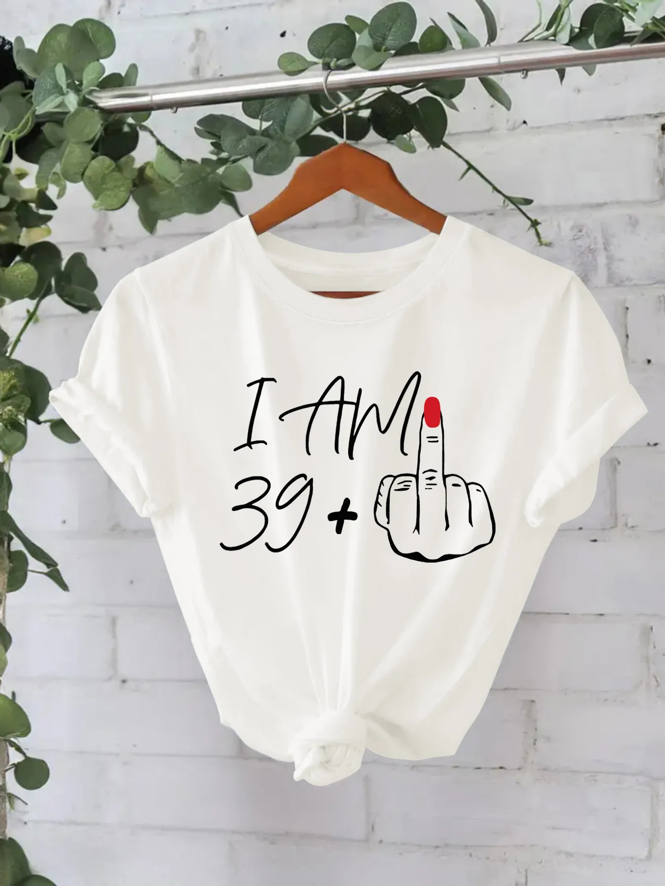 Women's T-shirt Short Sleeve T-Shirts Printing Casual Pastoral Streetwear Slogan Gesture display picture 7
