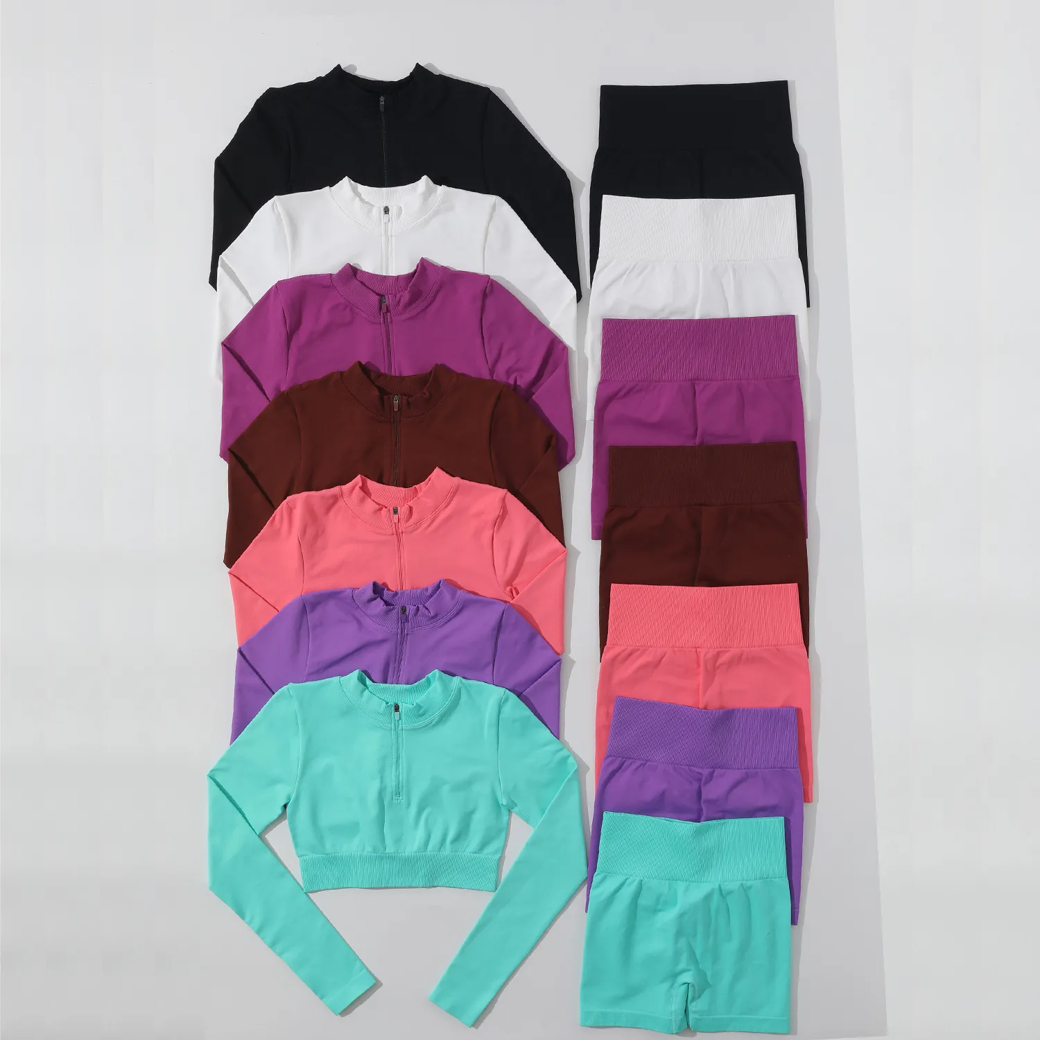 Basic Classic Style Solid Color Nylon Spandex Racerback Neck Tracksuit Racerback Tank Tops Skinny Pants display picture 8