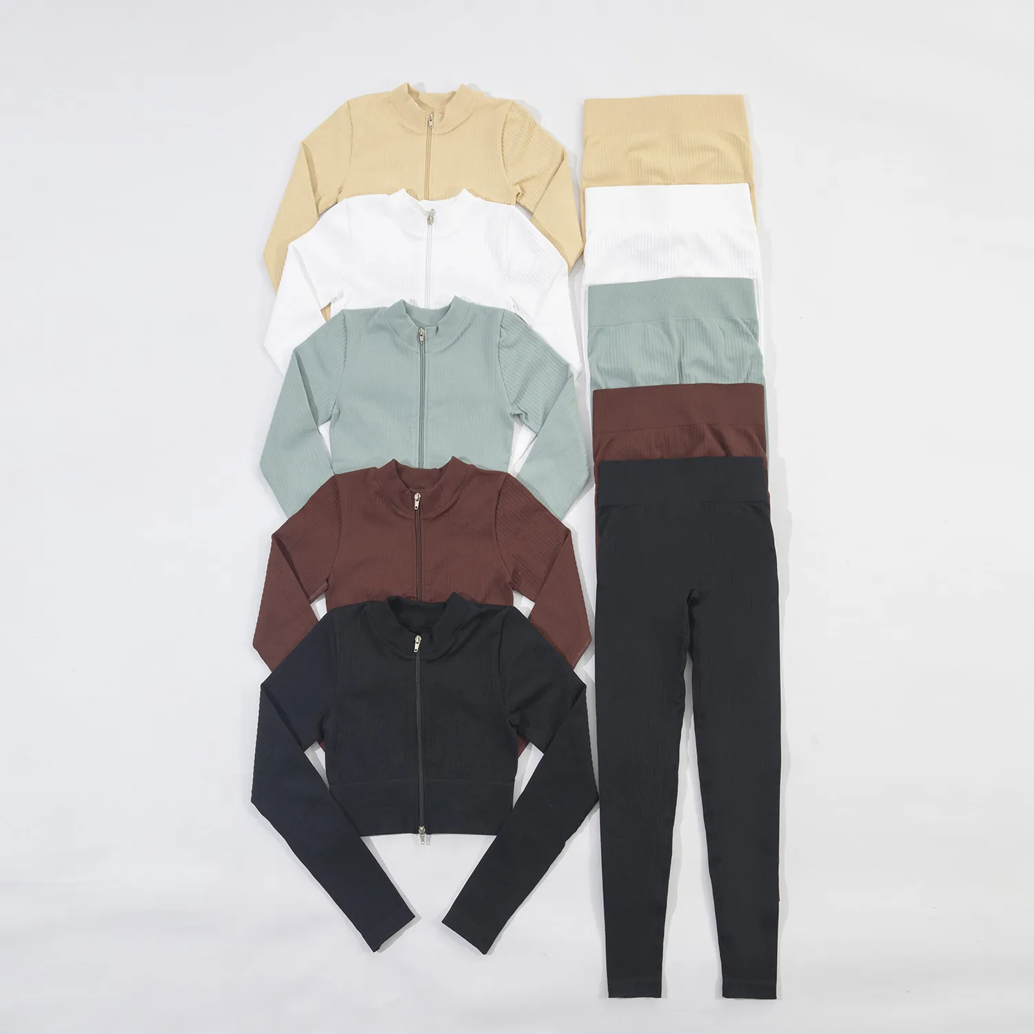 Casual Fitness Basic Solid Color Nylon Spandex Racerback Neck Tracksuit Racerback Tank Tops Skinny Pants display picture 4