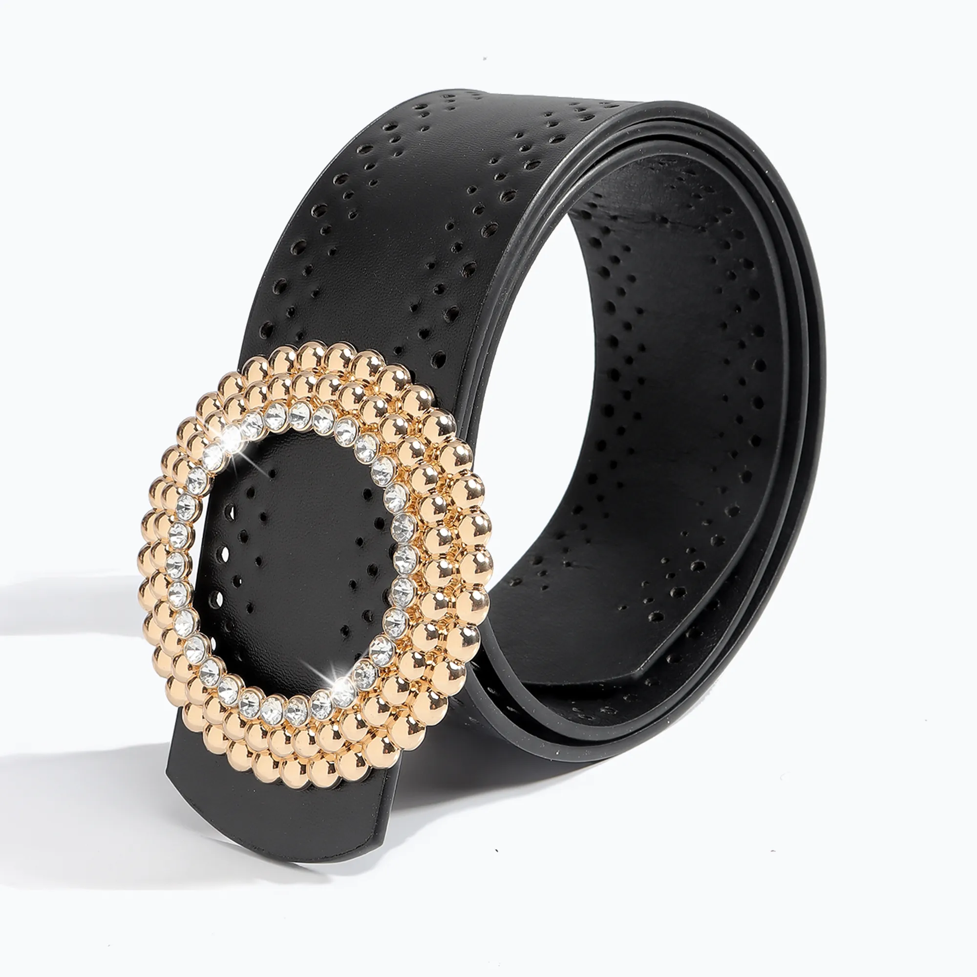 Bohemian Streetwear Solid Color Pu Leather Alloy Women's Chain Belts display picture 7