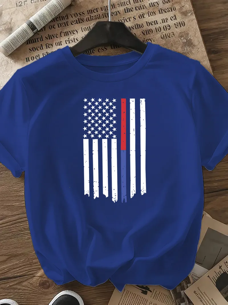 Women's T-shirt Short Sleeve T-Shirts Casual Star Stripe display picture 15