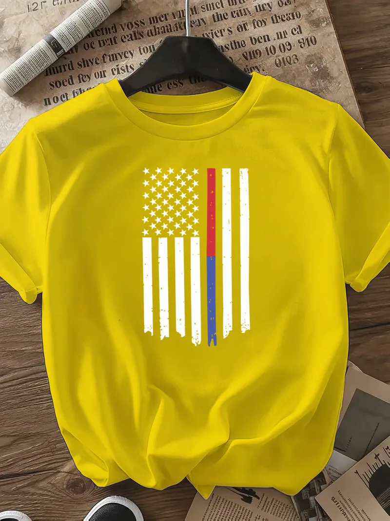 Women's T-shirt Short Sleeve T-Shirts Casual Star Stripe display picture 22