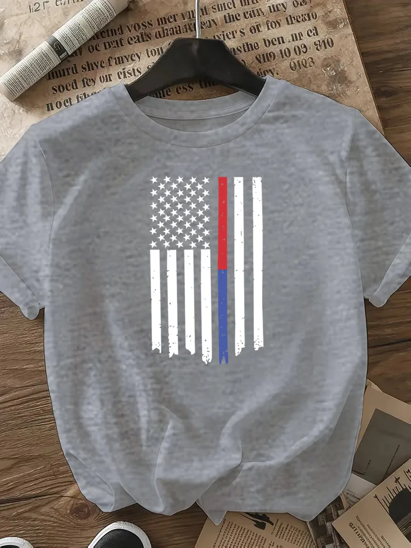 Women's T-shirt Short Sleeve T-Shirts Casual Star Stripe display picture 26