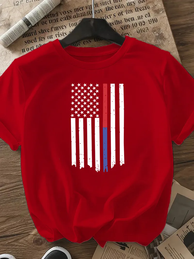 Women's T-shirt Short Sleeve T-Shirts Casual Star Stripe display picture 23