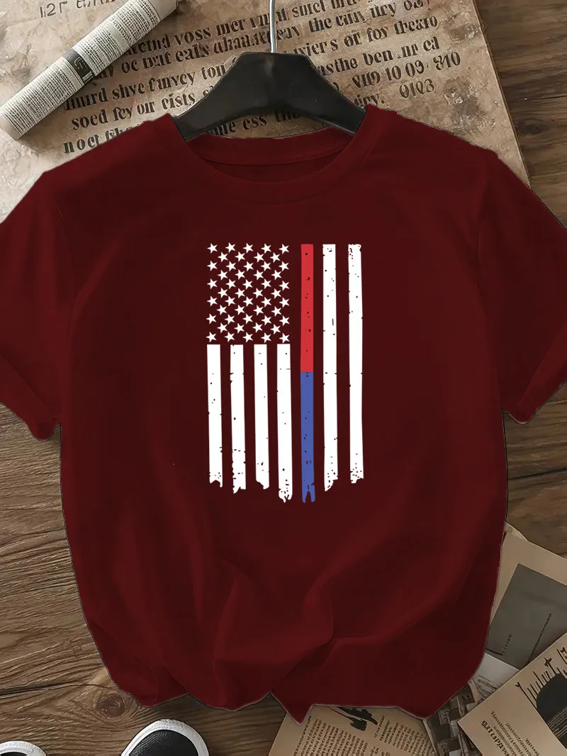 Women's T-shirt Short Sleeve T-Shirts Casual Star Stripe display picture 17