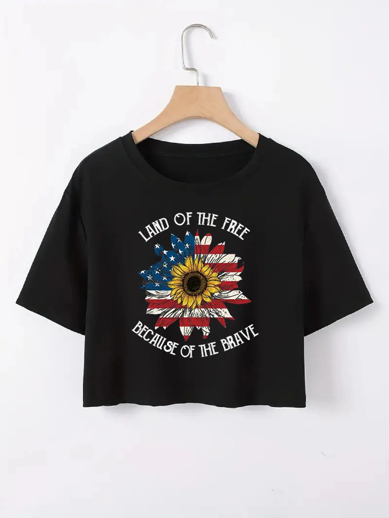 Women's T-shirt Short Sleeve T-Shirts Casual Slogan Star Stripe display picture 14