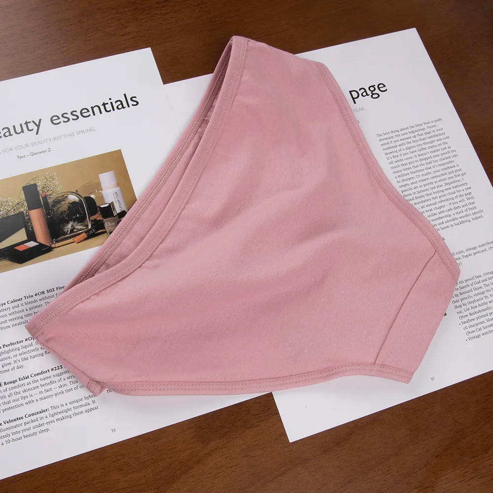 Solid Color Low Waist Briefs Panties display picture 1