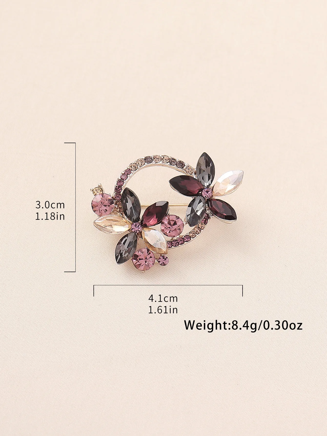 Elegant Shiny Infinity Copper Inlay Zircon Women's Brooches display picture 8