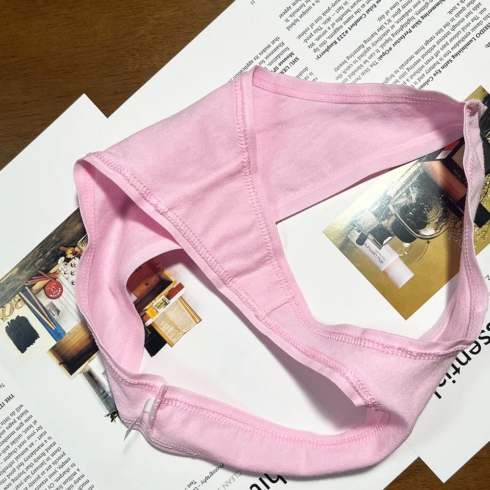 Solid Color Low Waist Thong Panties display picture 10