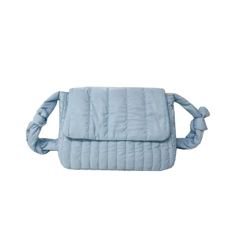 Women's Cloth Stripe Solid Color Streetwear Square Magnetic Buckle Flip Cover Shoulder Bag display picture 4