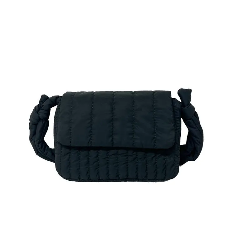 Women's Cloth Stripe Solid Color Streetwear Square Magnetic Buckle Flip Cover Shoulder Bag display picture 6