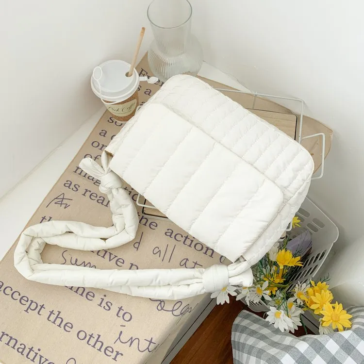Women's Cloth Stripe Solid Color Streetwear Square Magnetic Buckle Flip Cover Shoulder Bag display picture 14