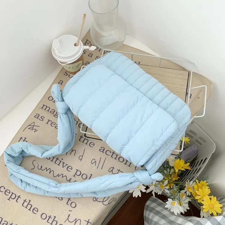 Women's Cloth Stripe Solid Color Streetwear Square Magnetic Buckle Flip Cover Shoulder Bag display picture 15