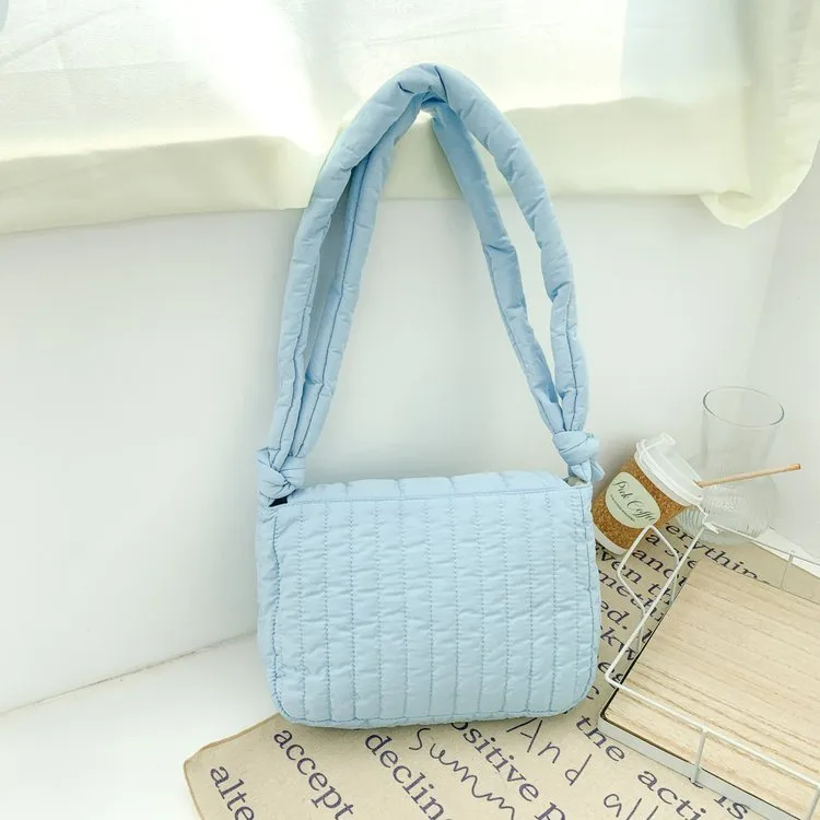 Women's Cloth Stripe Solid Color Streetwear Square Magnetic Buckle Flip Cover Shoulder Bag display picture 21