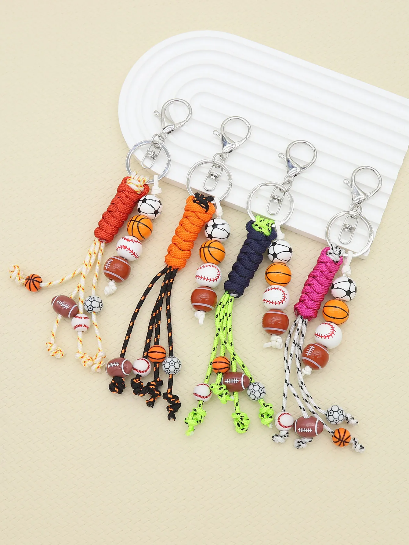 1 Piece Elegant Lady Sport Style Basketball Football Polyester Bag Pendant Mobile Phone Chain display picture 1