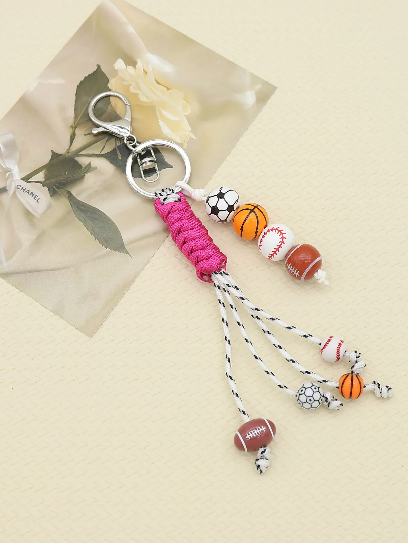 1 Piece Elegant Lady Sport Style Basketball Football Polyester Bag Pendant Mobile Phone Chain display picture 4