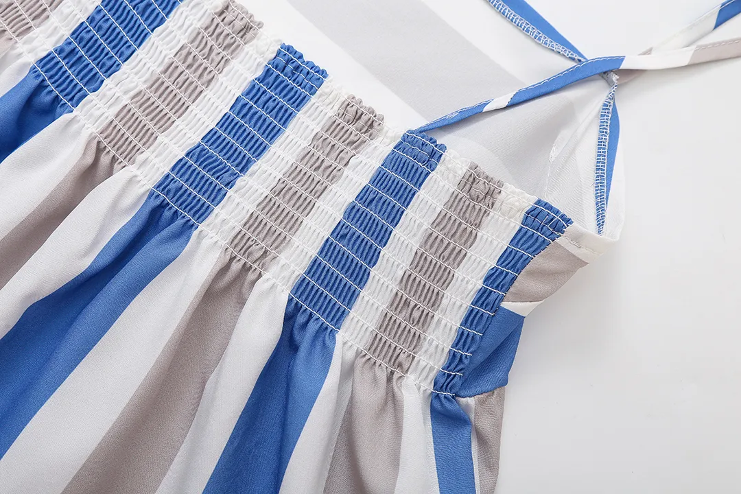 Holiday Daily Women's Casual Stripe Linen Pant Co-ord Set Shorts Sets display picture 12